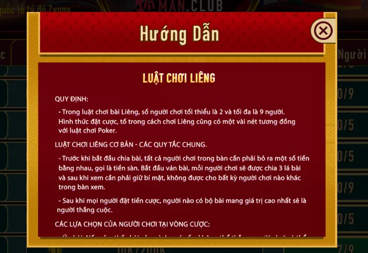 Liêng Tại Manclub Đỉnh Cao Với Tỷ Lệ Thắng Cược Hấp Dẫn Nhất Hiện Nay