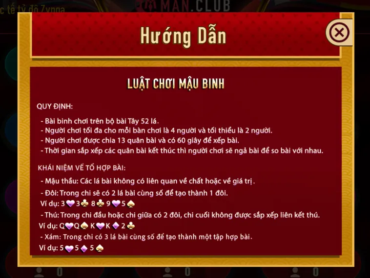 Mậu Binh Tại Manclub Đỉnh Cao Với Tỷ Lệ Thắng Cược Hấp Dẫn Nhất Hiện Nay