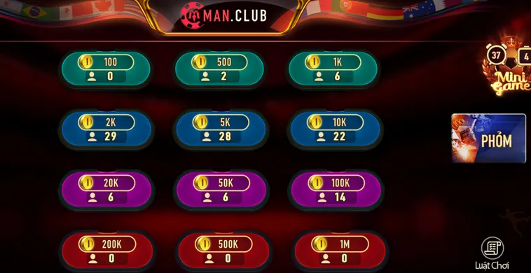 Phỏm Tại Manclub Đỉnh Cao Với Tỷ Lệ Thắng Cược Hấp Dẫn Nhất Hiện Nay