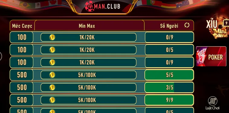 Poker Tại Manclub Đỉnh Cao Với Tỷ Lệ Thắng Cược Hấp Dẫn Nhất Hiện Nay